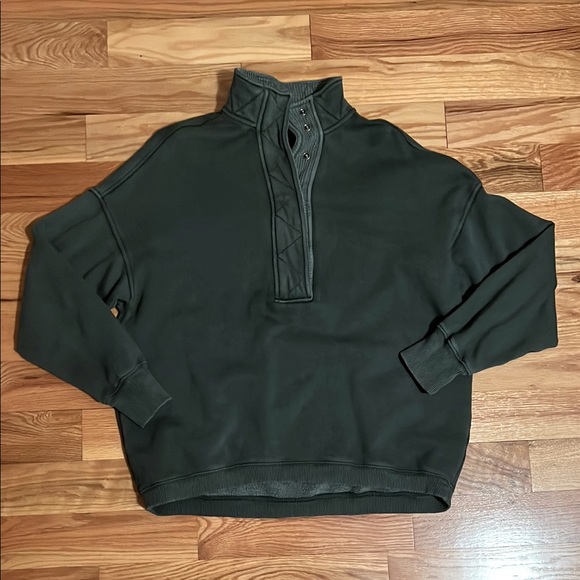 aerie Tops - Aerie Getaway Quarter Snap Sweatshirt